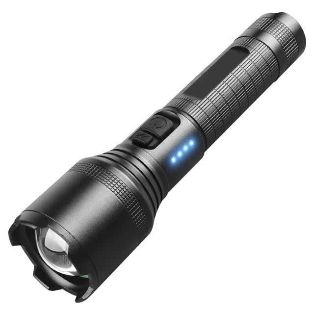 High Brightness LED Flashlight 4800 Lumens USB C Super Bright Zoomable Waterproof Flashlights Compact Camping Emergency Torch