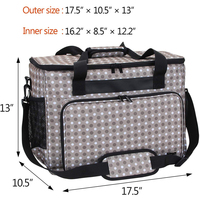 Sac de voyage pour Machine à coudre, impression personnalisée de points gris, fourre-tout avec accessoires, pochette
