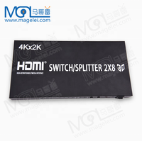 Haute Qualité OEM HD 4K HDMI Matrix 2X8 Commutateur/Séparateur Soutien 3D Diviseur D'affichage avec Télécommande contrôleur