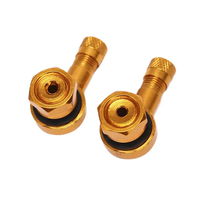 Válvula de neumático de motocicleta multicolor-Tapa Tpms Válvulas de neumático Cuerpo de aluminio Núcleo de latón