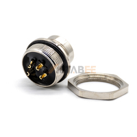 Conector M16 Cable de soldadura recto macho hembra de 4 pines Montaje trasero