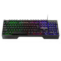 Clavier de jeu à membrane filaire USB 104 touches, rétroéclairage RGB, Plug and Play, prix usine