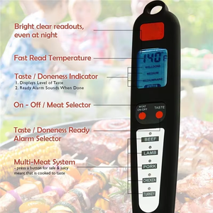 Handheld Double <span class=keywords><strong>Needle</strong></span> Digital Food Termômetro para Churrasco Personalizado Material ABS Meat Fork OEM ODM Suporte USB Comunicação - Product Image 5