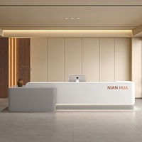 Meuble de réception de salon de beauté, ensemble complet en bois, style minimaliste moderne, multifonctionnel, haut de gamme, luxe léger