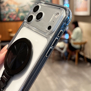 Coque de téléphone transparente antichoc avec protection à 360° °   Support de Bague et Dragonne pour iPhone 17 Pro Max/16/15/14/13/12/11 - Product Image 4