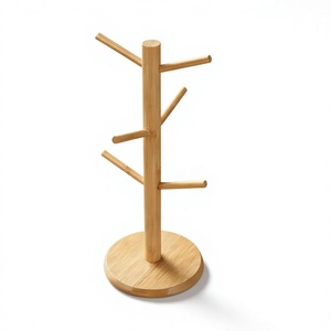 Soporte para Tazas de Madera Natural, Escurridor de Tazas en Forma de Árbol, Organizador de Encimera para Cocina, Cafetería y Mesa de Comedor - Product Image 2