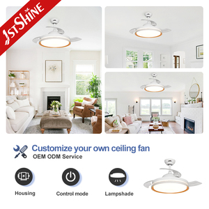 พัดลมเพดาน LED 1stshine มอเตอร์ทองแดง230V หรี่แสงได้พัดลมเพดาน LED ใบพัด ABS - Product Image 4