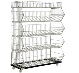 מדפי סופרמרקט מדפי מתכת סל סל חוטי הצגת סלי אחסון - Product Image 4