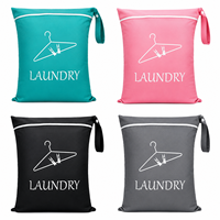 Sac de voyage portable en tissu Oxford pour le linge, lavable, léger, avec fermeture éclair et poignée, idéal pour les voyages, la gym et la natation