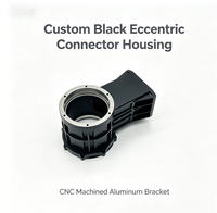 Boîtier combiné en aluminium anodisé noir usiné sur mesure par CNC, coque mécanique structurelle spéciale pour l'assemblage d'équipements industriels