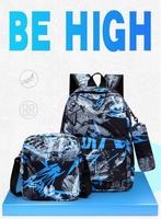 Mochilas Escolares 2024 de alta calidad 3 en 1, bolsa de almuerzo informal, mochila para niños, conjunto de mochilas escolares para niñas, adolescentes, estudiantes