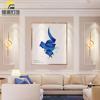 Lampe murale LED en marbre minimaliste postmoderne de luxe pour salon, chambre à coucher, éclairage de chevet