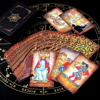 Jeu de cartes de tarot vintage gothique pour adultes - Esthétique Dark Academia, cartes Oracle en papier écologique, vente en gros, sorcellerie