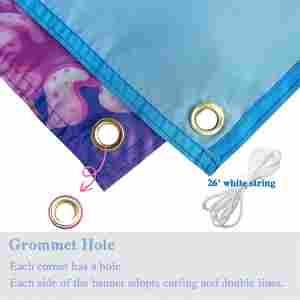 Bannières personnalisées en polyester écologique 16x32 pouces/40x80cm, enseignes personnalisées pour fêtes d'anniversaire en extérieur/intérieur, Bagetu - Product Image 2