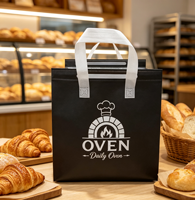 Sac isotherme non tissé pour aliments, café, lait, thé, avec doublure en aluminium, pour livraison à emporter, restauration, vente en gros