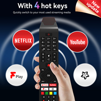 Control remoto RC43141 RC43141P para televisores LED inteligentes HITACHI con botones Netflix, YouTube y Fplay