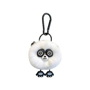 Al por mayor: Llavero de peluche Kawaii de pato de ojos grandes con forma de bola de carbón, colgante de elfo de dibujos animados lindo para bolso, colgante para llaves de coche, juguete de regalo - Product Image 5