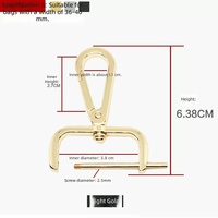 Anneau métallique doré EA888, accessoires en acier inoxydable, ajusteur, boucles de sac personnalisées, connecteur de sangle, boucle colorée pour sac