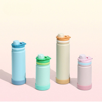 Bouteille d'eau isotherme portable à double paroi, anti-fuite, réutilisable, pour l'école, le sport et les sorties
