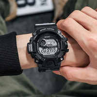 Relógio de pulso digital, simples, led, à prova d' água, marca de luxo, camuflagem, militar, masculino, esportes, ar livre, relógio