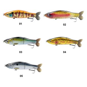 Señuelos de Pesca que se hunden, cebo <span class=keywords><strong>Glide</strong></span> de cuerpo duro con colas suaves, Shad, con anzuelo triple, Swimbait, 6,5/2,2 oz - Product Image 5