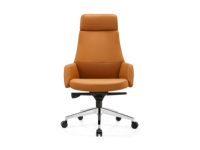 Chaise de bureau de direction en cuir premium, inclinable, pivotante, réglable en hauteur, pour la maison et le bureau