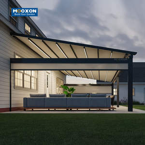 Mooxon personalizado protección UV aluminio PVC rodillo eléctrico <span class=keywords><strong>Exterior</strong></span> balcón cortina Blackout moda toldo <span class=keywords><strong>techo</strong></span> - Product Image 1