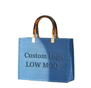 Custom Logo sac a main Sacolas Denim Senhoras Designer de Moda Saco Private Label Alta Qualidade OEM/ODM Bolsa para As Mulheres de Luxo