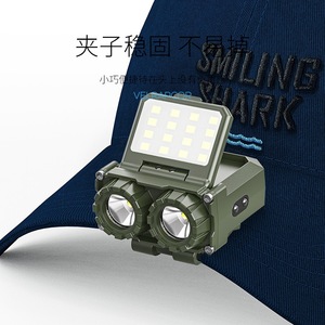 Smiling Shark ไฟหน้าแบบ LED แบบชาร์จไฟได้ Type-C ไฟส่องสว่างแบบเซ็นเซอร์ 200 ม. ตกปลาตอนกลางคืน เดินป่า ตั้งแคมป์ - Product Image 2
