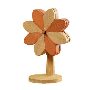 Tapete Aislante Térmico de Bambú, Color Madera Natural Marrón, Dos Tonos, Reutilizable, Plegable, para Mesa - Product Image 5