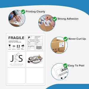 Rectangle Sticker <b>Label</b> Self Adhesive <b>Label</b> Sticker Rectangle <b>Label</b> Sticker Sheets for Laser Inkjet <b>Printer</b> - Product Image 3
