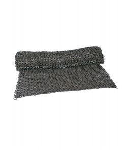 Jupe en maille d'acier polie de qualité supérieure, anneaux rivetés, armure naturelle, maille d'acier faite à la main, protection de la taille, robuste et durable, médiévale - Product Image 1