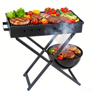 Parrilla de Carbón Plegable de Acero para Acampar al Aire Libre y Estufa para Asar con Ventilador y Rejilla - Product Image 3