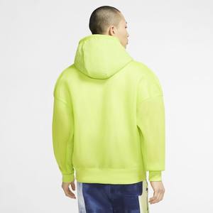 Jordan <b>Mens</b> Engineered Active <b>Hoodie</b> Green Size L Oversized Fit Anti-Shrink 100% Polyester French Terry Screen Printed Embroider - Product Image 4