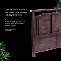 Lit plateforme en bois massif de haute qualité au design moderne, écologique, couleur personnalisable, taille King, mobilier de chambre à coucher en gros
