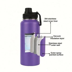 Botellas de Agua y Termos Personalizados con Aislamiento al Vacío de 12oz/16oz/18oz/22oz/25oz/32oz/40oz con Tapas con Asa, Libres de BPA - Product Image 4