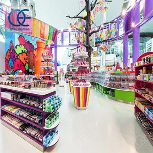 Fancy Shop Decoration Popular Sugar Store vetrina Fancy Candy Shop vetrina in vetro Beauty Candy Store Shelf