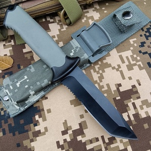 Cuchillo de caza y camping BG-9 para exteriores, DIY OEM, con hoja de acero 8Cr13Mov, mango de goma, cuchilla fija de rescate y funda. - Product Image 5