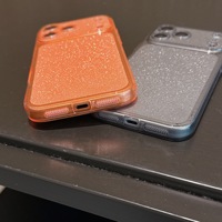 Coque de téléphone transparente antichoc avec support intégré en TPU et PC, style INS, paillettes colorées, pour iPhone 18 Pro Max 17 Pro 16 – Offre Spéciale