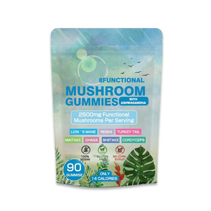 Functional Mushroom Gummies with Ashwagandha Boost Focus Immunity Stress Relief Natural <b>Supplement</b> - Product Image 1