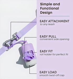 Distributeur de sacs poubelles Huamaohengchun avec revêtement doux au toucher de qualité supérieure |   Ouverture de distribution élargie, design élégant bicolore - Product Image 2