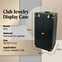 SKQ-boîte à bijoux en cuir PU de qualité, boîte d'emballage de rangement de bijoux