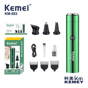 เครื่องตัดขนจมูกไฟฟ้าเคเมอิ KM-683 มีดโกนแบบชาร์จไฟได้แบบพกพาสำหรับผู้ชาย - Product Image 2