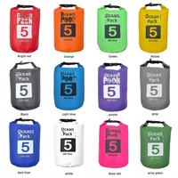 Sac étanche flottant en bâche PVC 500D de 5L avec logo personnalisé pour la navigation, la natation et les activités nautiques