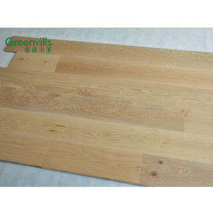 Suelo de madera real, <span class=keywords><strong>parquet</strong></span> de madera maciza, Blanco lavado, precio de fabricante barato, suelo de roble de ingeniería - Product Image 1