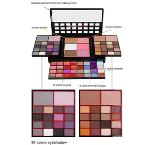 Paleta de sombras de ojos con brillo, 40/74/78 colores, mate, resistente al agua, polvo prensado de larga duración, Kit de cosméticos, herramientas de maquillaje para mujer a la moda - Product Image 3