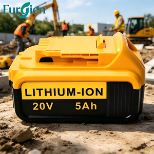 แบตเตอรี่ลิเธียมไอออน 20V 18650 ขนาด 5Ah สำหรับเปลี่ยนแทนแบตเตอรี่ DeWalt Dcb200 Dcb180 เครื่องมือไฟฟ้าไร้สาย - Product Image 1