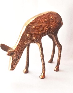 Vastu/Feng Shui Art Style Cerf Statue Laiton/Métal Longévité Animal Showpiece for Home/Office Decor and Gifts - Product Image 3