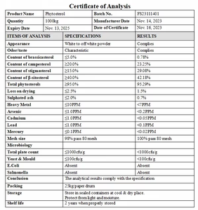 植物ステロールPhytosterol Stigmasterol粉末大豆から - Product Image 4