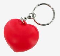 Porte-clés en forme de cœur en mousse PU personnalisé, balle anti-stress promotionnelle